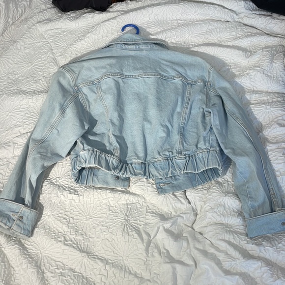 JEAN JACKET CROPPED LIGHTWASH from GARAGE CLOTHING Size XS - Picture 4 of 6